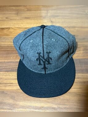 Aime Aimé Leon Dore x New Era Mets Melton Wool Fitted Hat 'Charcoal' Size 7 3/8